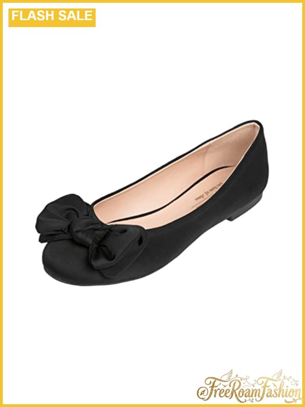 Women's Ballet Flats Round Toe Bow Trim Slip-On Shoes for Casual Parties